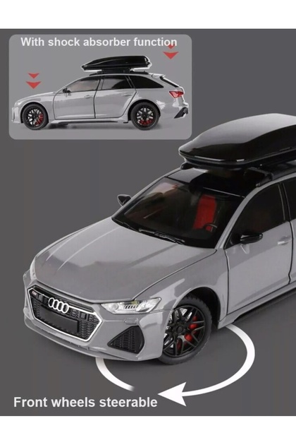 Genel Markalar Audi RS6 Avant 1:24 Diecast Metal Araba Koleksiyon