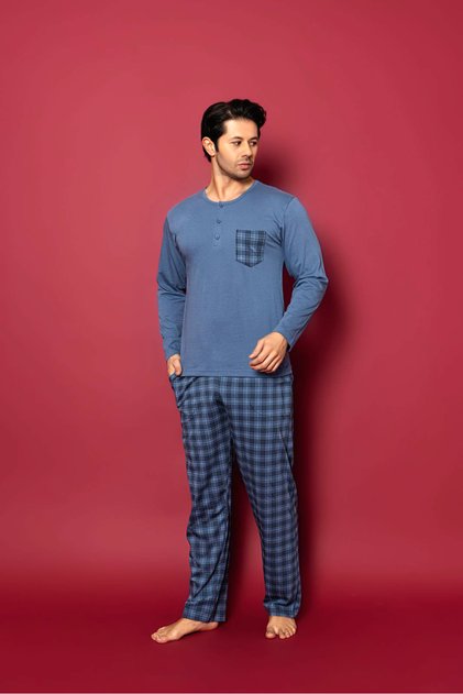 Men's Long Sleeve Pajama Set New Season 6717
