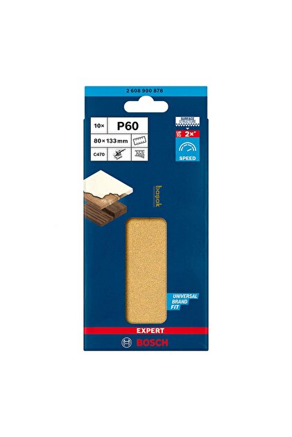 Bosch Expert C470 80 x 133 mm 10'lu 60 Kum Zımpara Kağıdı