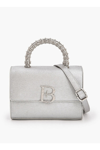 Logo Embellished Crossbody Bag with Detachable Strap - H 19 x W 8 cms