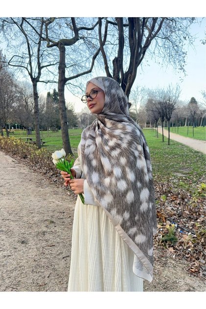 Royal Bambi Gazelle Patterned Cotton Soft Shawl Ps212