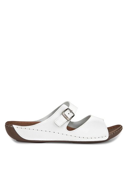 Mesem Anatomical Sole Four Seasons Genuine Leather Women's Slippers
