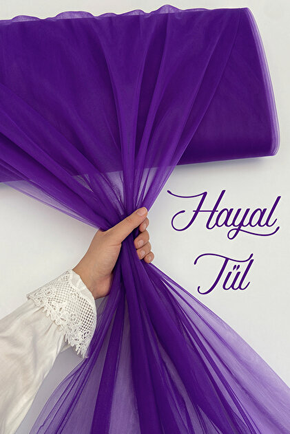 Mor Hayal Tül, Nişan Çeyiz Bohça Kapı Doğum Günü Parti Süsleme, Gelin Abiye Türban 100x300cm