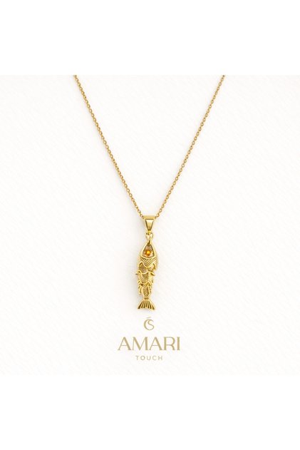 Balık Model Gold Kolye