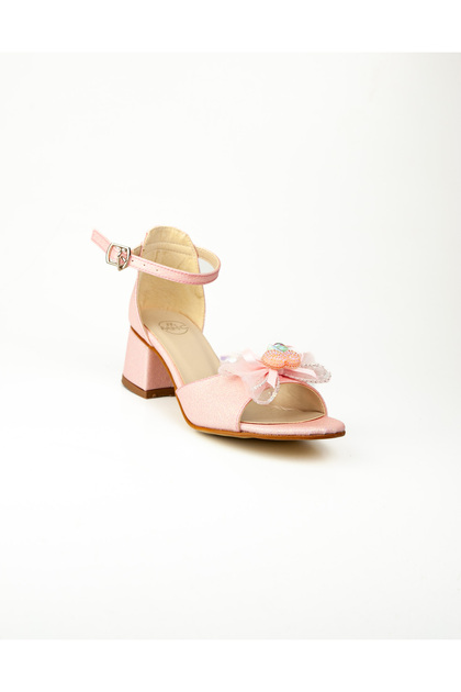 610 Glittery Pink Girls' Evening Dress Shoes