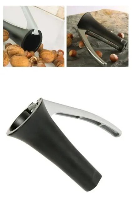 Akyüz Home Walnut and Hazelnut Cracker Cast Metal Nut Cracking Tool Nutcracker Black