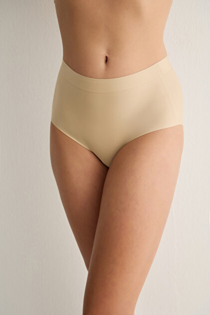 rehellinen tuck culotte ベージュ Best Model Dikişsiz Lazer Popo Destekli Toparlayıcı Yüksel Bel