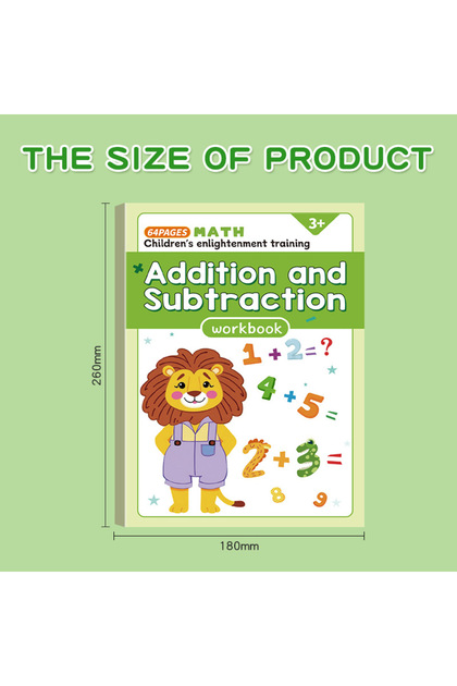 64 Pages 64 Pages Addition & Subtraction Math Workbook for Kids Ages 3-8 Colorful Number Tracing & D