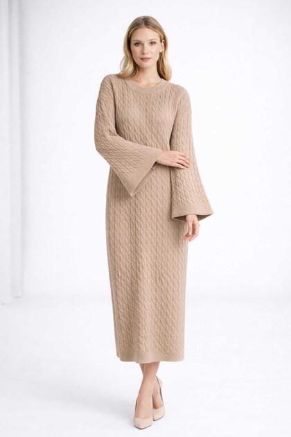 Women's Spanish Sleeve Knitwear Long Dress