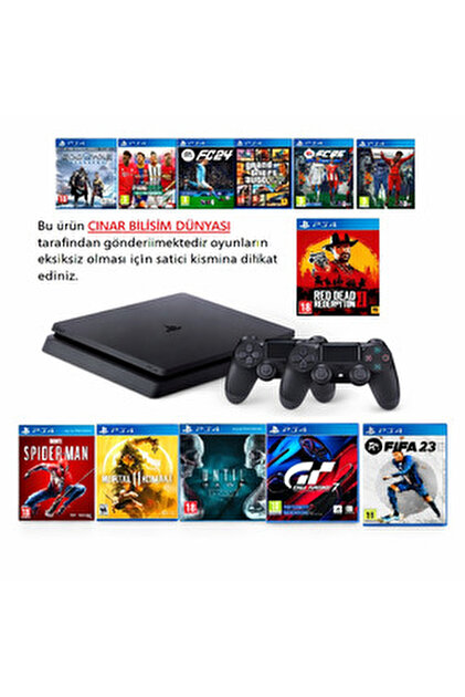 Sony Playstation 4 500 GB Slim Oyun Konsolu Türkçe Menü PS4