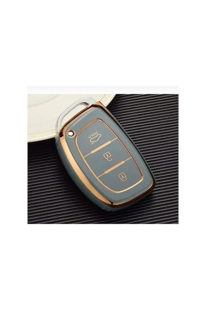 Tucson Elantra Bayon Key Case Cover Gray Gold Nano