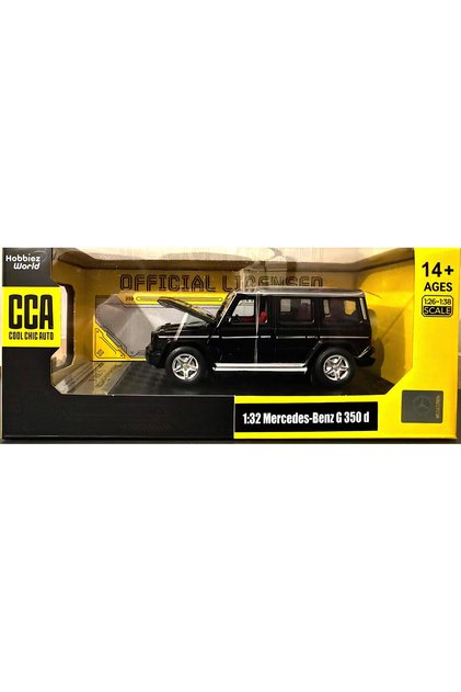CCA 1:32 Ölçekli Mercedes-Benz G 350 d Model Araba, Açılabilir Kaputlu, Kırmızı Koltuklu