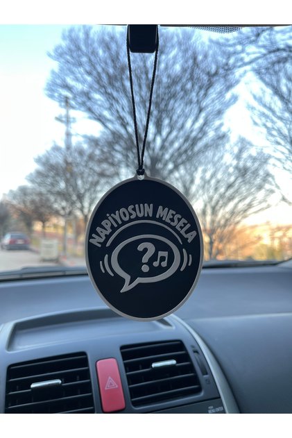 Rearview Mirror Ornament – Napiyosun Mesela! - Dual-Sided 3D Printing, Plastic, Non-Scratch Glass
