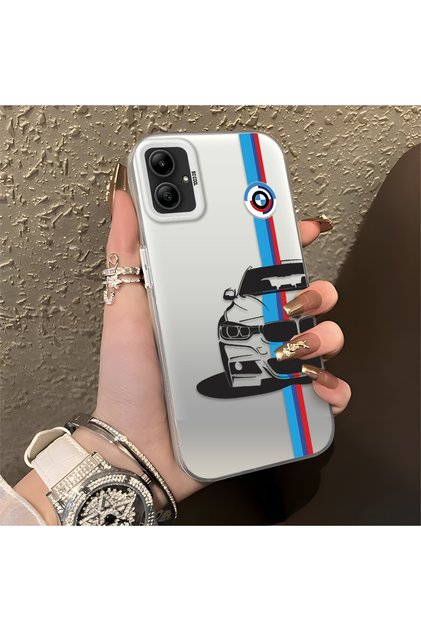 Samsung Galaxy A05 Compatible Silicone Edge Hard Back Anti-Fall Phone Case Bmw Patterned