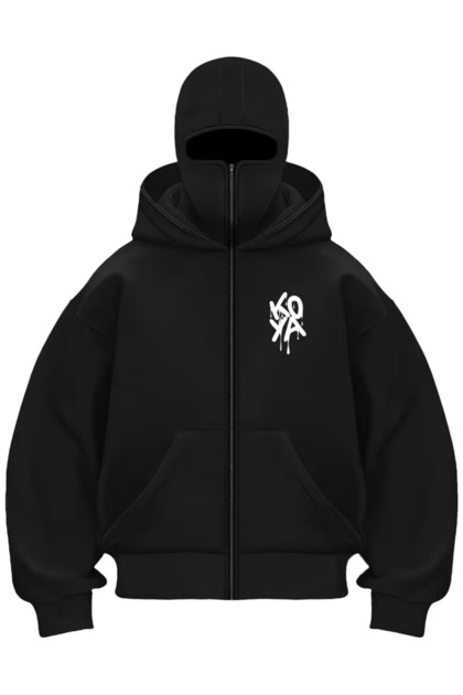 Snow Masked Ninja Unisex Sweatshirt Cardigan 2Strands Thick Fleece