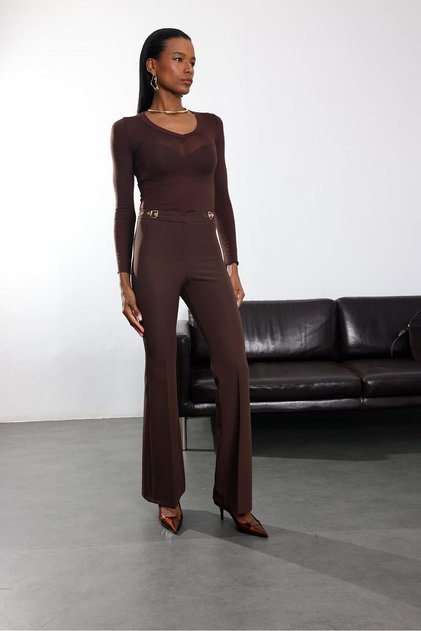 Brown Spanish Fabric Trousers 1273