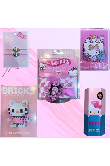 Bricks Hello Kitty Set Hediye Kutusu Lego, Hot Flowers, Ayna, Sony