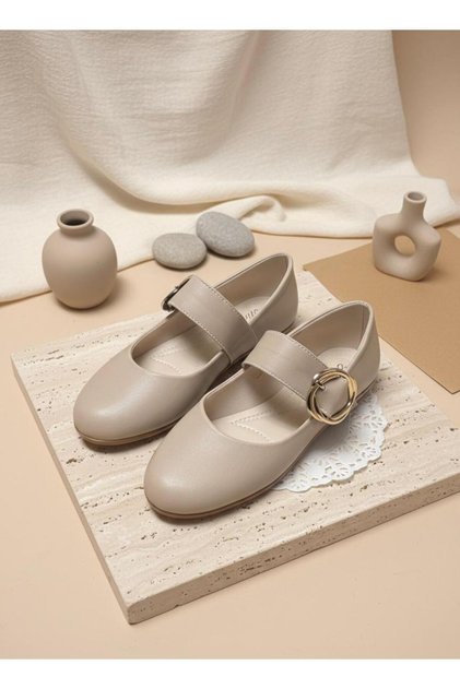 Daily Babet | Casual Ballet Flats with Large Buckle Accessories | Home Office Outdoor Women's Ballet Flats
