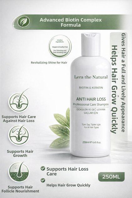 Biotin and Keratin Anti-Hair Loss Fast Hair Growth Repairing Nourishing Shampoo