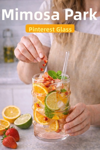 600ml Heat Resistant Borosilicate Glass Beverage Cup