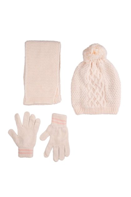 9-15 Years Girl's Scarf Beanie Gloves Set