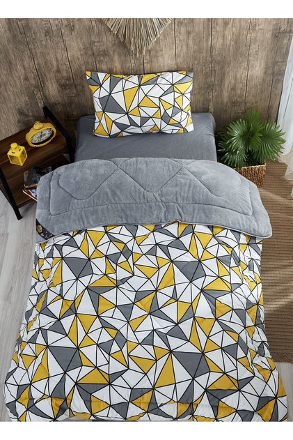 Baklava pattern geometric multi-colored single duvet set