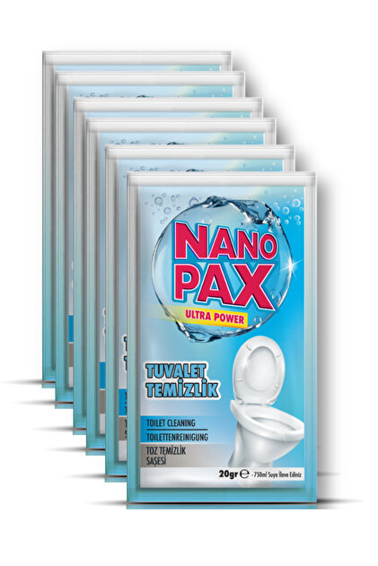 NanoPax 6'lı Ultra Konsantre Tuvalet & Klozet Temizleyici Toz Saşe