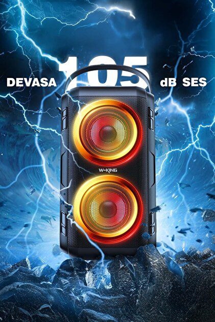 W-KING T9 Bluetooth Hoparlör, 80W Boombox, 9 Saate Varan Çalma