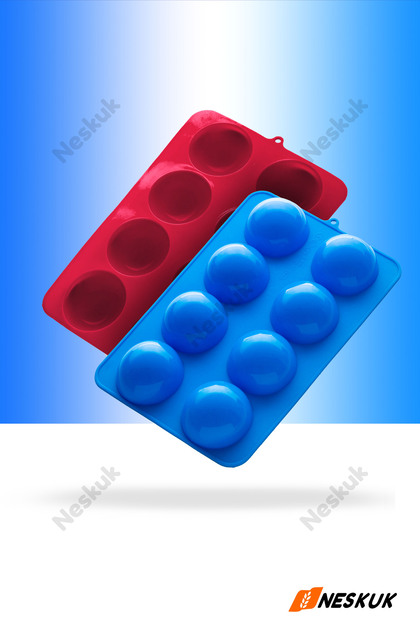 8 Pieces Half Sphere Silicone Cake Pastry Ice Mold / Shaped Silicone Chocolate Soap