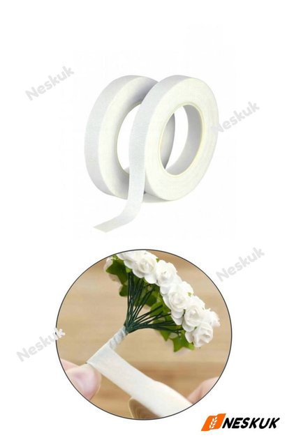 2-Pack Flower Tape White Color 1Cmx35 Meters