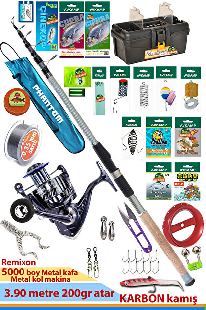 GENESIS ３点セット phantom fishing equipments 3.90 metre Karbon Kamış Tüm Denizler ve