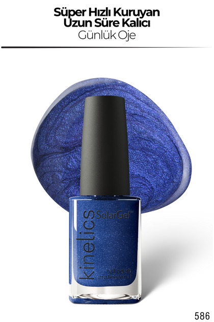 Kinetics SolarGel Günlük Oje - Uzun Süre Kalıcı Yoğun Pigment | MIDNIGHT VELVET 586 (15ml)