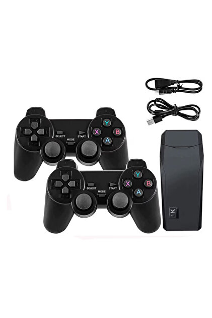 Consolă retro tip stick, 10.000 de jocuri video instalate, 2 controlere wireless, HDMI, USB, Wireless