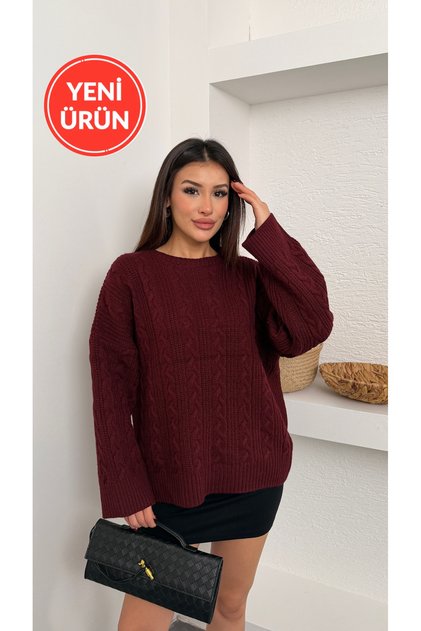 Women's Crew Neck Knitted Sweater Sweater