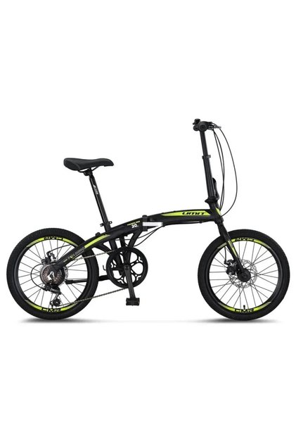 2037 FOLDING-2D KATLANIR BİSİKLET 20 JANT 6 VİTES BLACK LİME