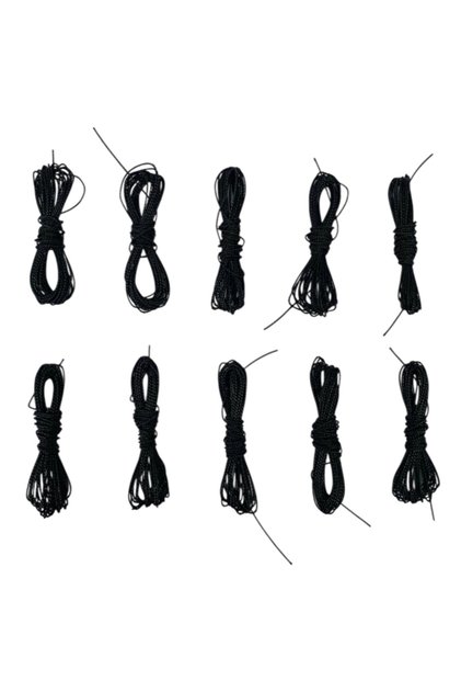 Thin Rosary Thread Black..3 Er Meter 10 Pieces Nylon Thread.. Thin Rosary Thread Black..(10 Lu)