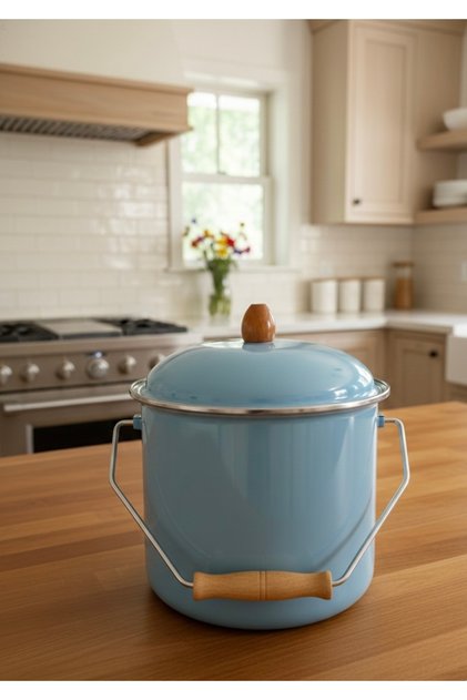 Enamel Colored Bakraç 5 Lt Yogurt Pot Legume Storage Pot (20 cm 5 Lt)