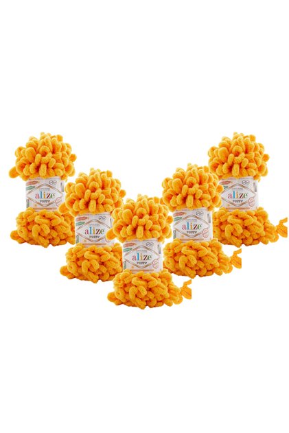 Puffy Hand Knitting Yarn 5 Pack - 14 - 100 Gr. 9 Meters. Finger Knitting Yarn