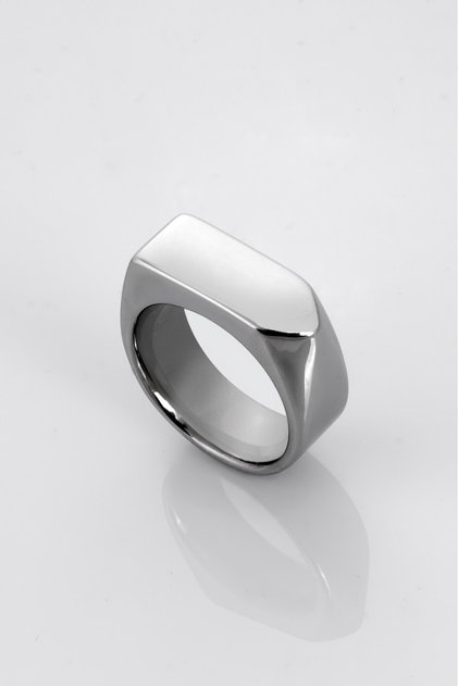 Rectangular Silver Men's Ring