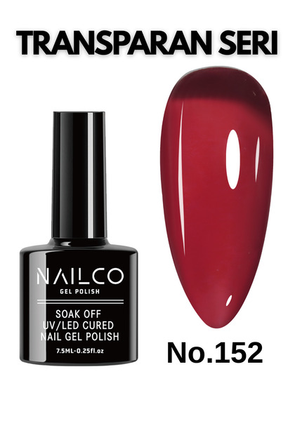 Uv Led Kalıcı Oje 7.5 ml Vitray Vitraj Transparan Seri Nailco 152