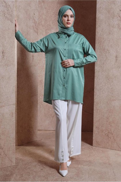 SATIN SHIRT TUNIC 44421
