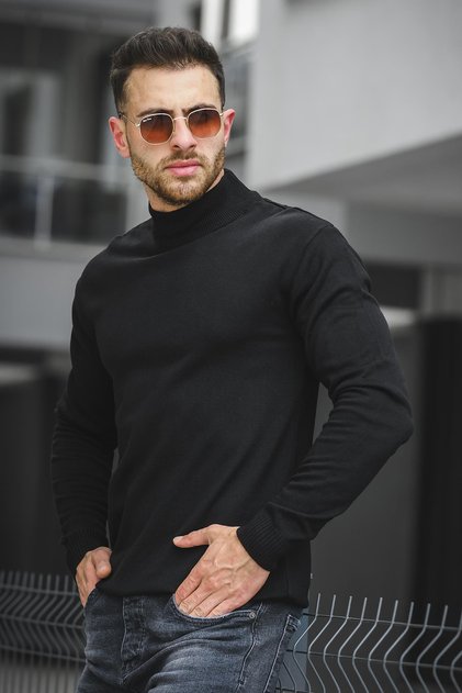 Seka 815 Cotton Slim Fit Men's Half Fisherman Sweater