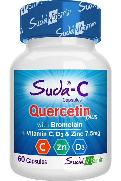 Suda C Quercetın Plus Bromelaın Vıt C , D3 , Çinko 60 Kapsül