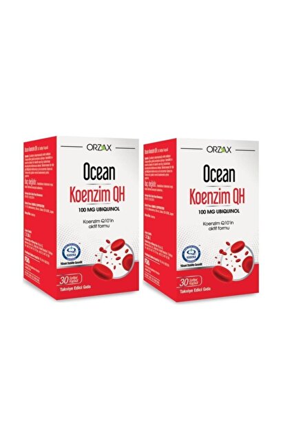 Orzax Koenzim Qh 100mg 30 Kapsül 2'li Paket