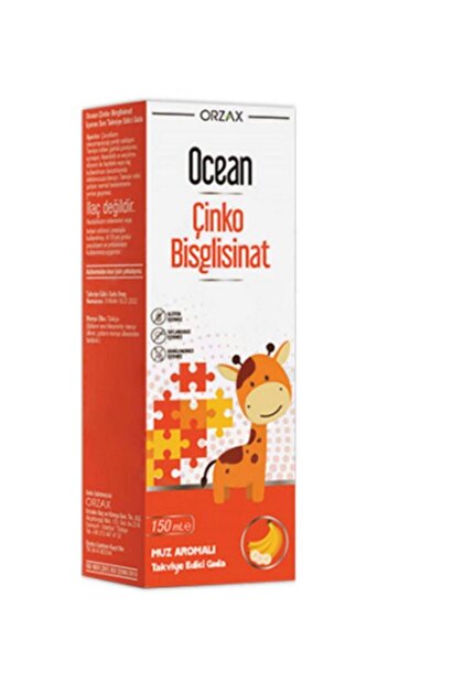 Orzax Ocean Çinko Bisglisinat Şurup Muz Aromalı 150 ml - Fiyatı