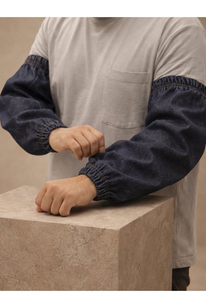 Kaynakçı Kot Kolluk Isıya Dayanıklı İş Güvenliği Kolluğu,Koruma Kolluk, Unisex Denim İş Kol Koruyucu