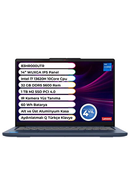 LENOVO IDEAPAD Slim 5 16IRH10 Intel Core i7 13620H 32 GB 1 TB Ssd