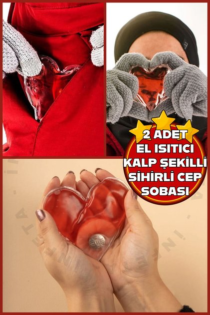 2Pcs Heart Shaped Magic Gel Hunter Fisherman Mountaineer Hand Warmer Bag Hearted Pocket Stove Hot