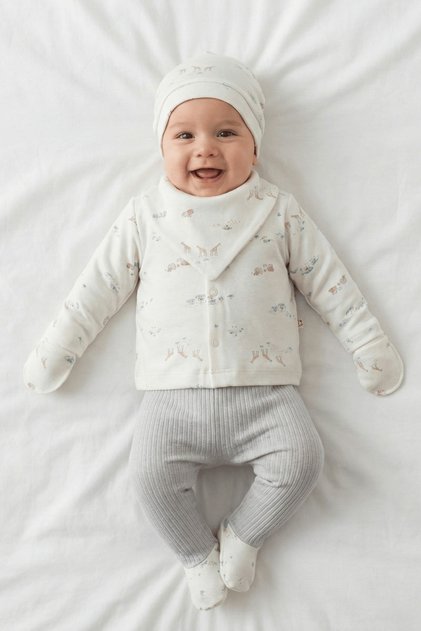 100% Organic Cotton Jungle Pattern 5 Piece Hospital Discharge Set