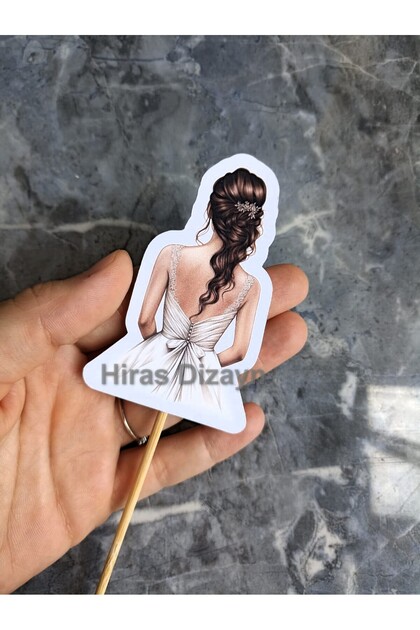 Hiras Dizayn 12 Adet Bride To Be Gelin Düğün Pasta Süsü Cupcake